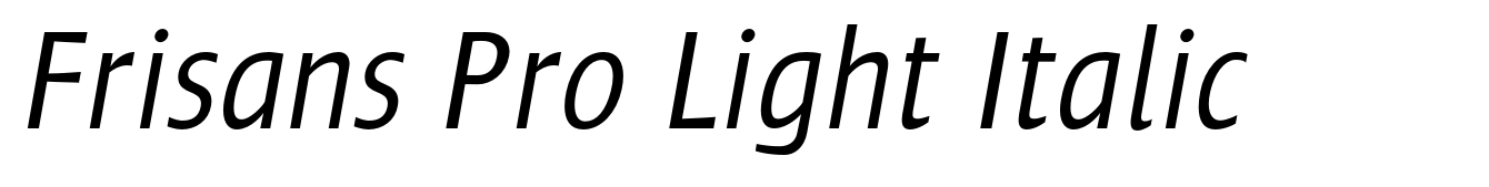 Frisans Pro Light Italic
